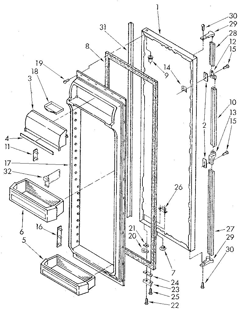 Refrigerator door