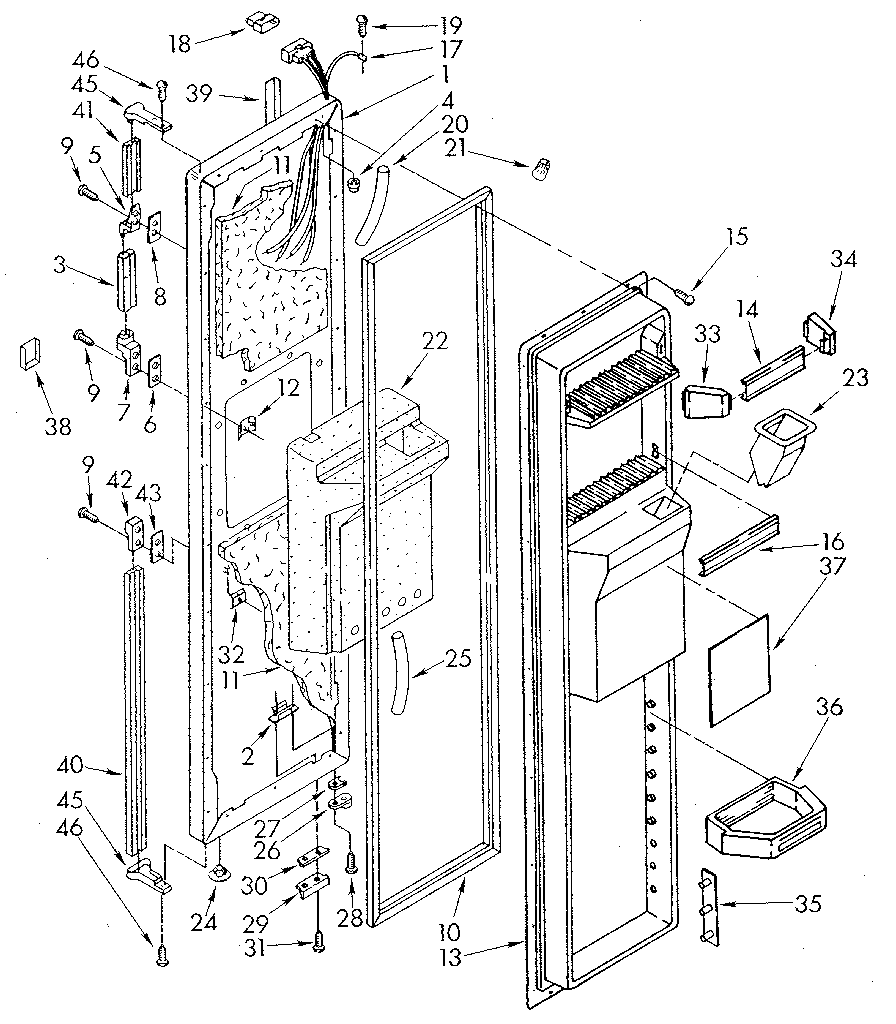 Freezer door