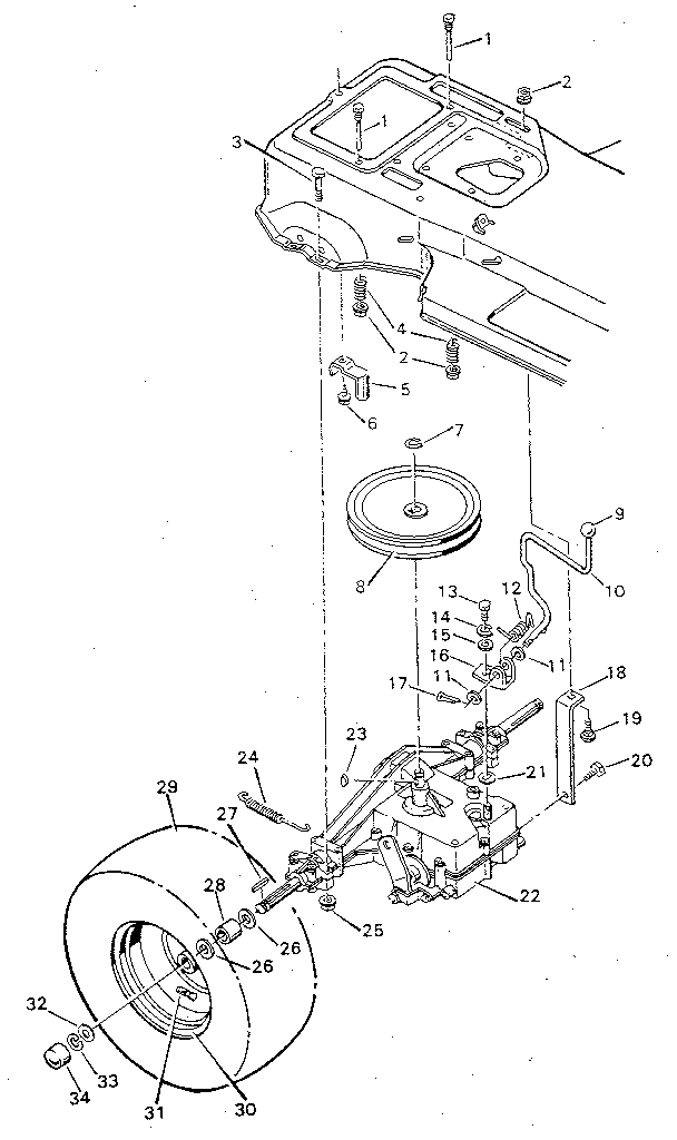 Rear drive half