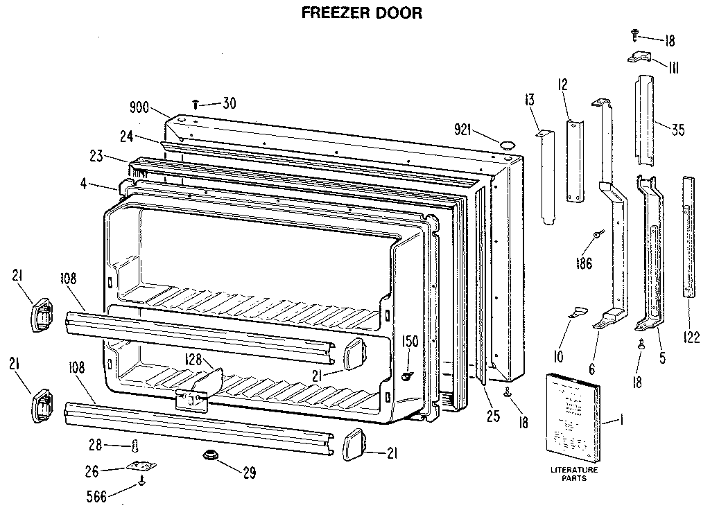 Freezer door