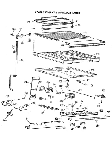 Comparment separator/divider block