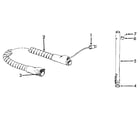Hoover S3505 hose & extension tube diagram