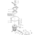 Kenmore 6651587982 heater, pump and lower sprayarm diagram