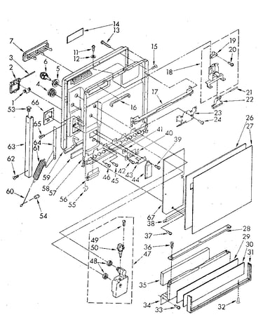 Door and toe panel