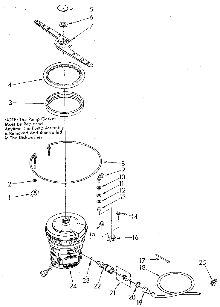 Heater, pump and lower sprayarm