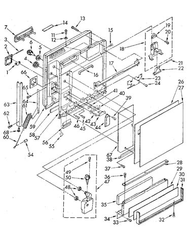 Door and toe panel