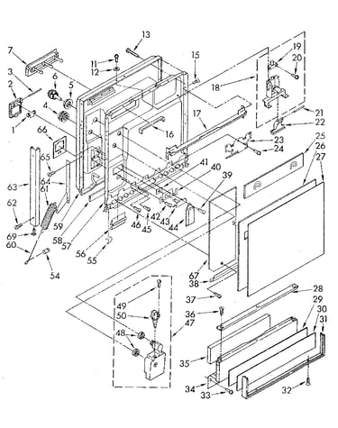 Door and toe panel