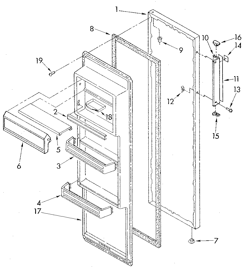Refrigerator door