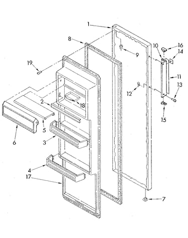 Refrigerator door