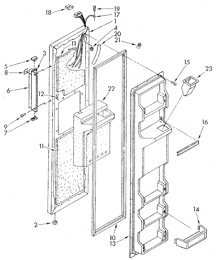 Freezer door