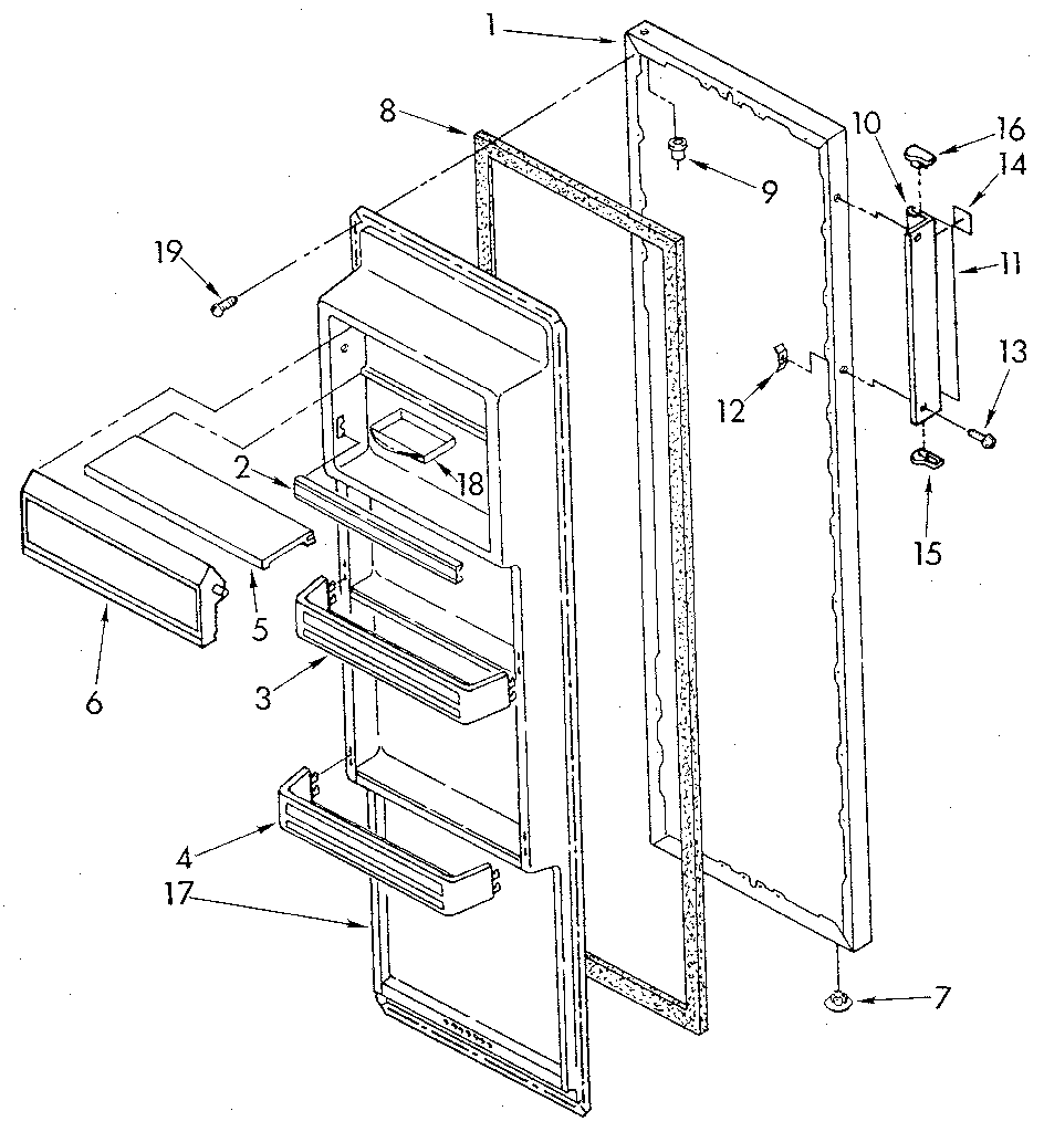 Refrigerator door