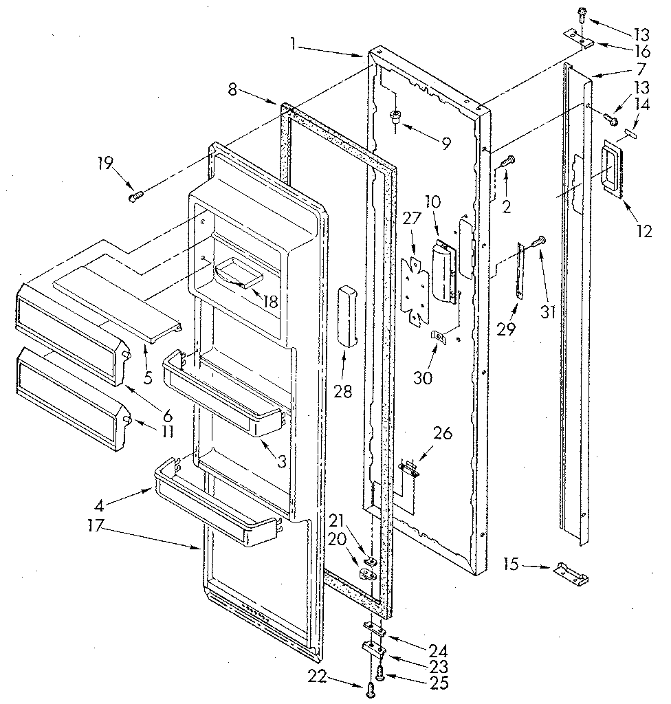 Refrigerator door