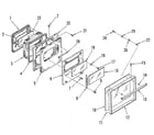 Kenmore 2783138896 oven door section diagram