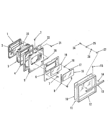 Oven door section