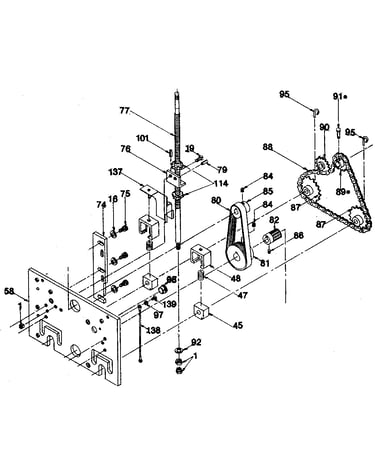 Adjuster screw & sprocket/chain