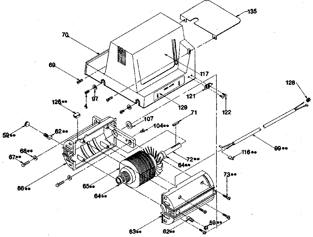 SHROUD/DEFLECTOR & MOTOR