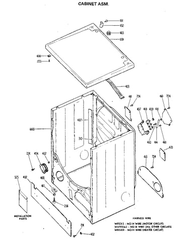 Cabinet and top