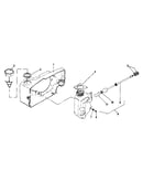 Fan housing/fuel tank assembly