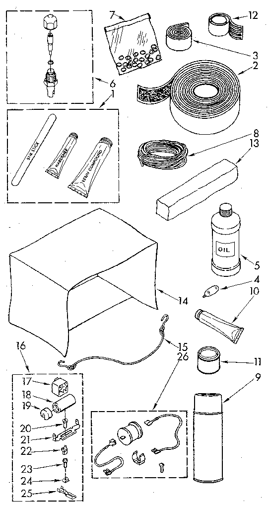 COMPRESSOR START KIT AND ADHESIVES