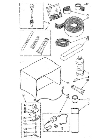 Compressor start kit and adhesives