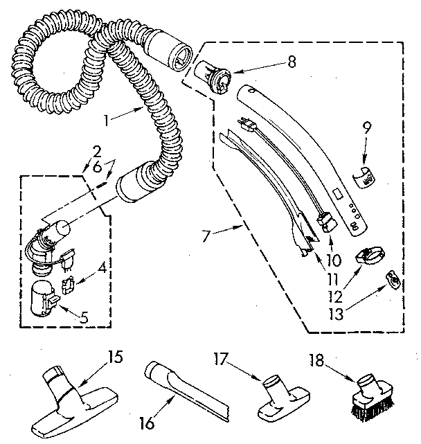 Hose and attachment