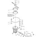 Kenmore 6651588583 heater, pump and lower sprayarm diagram