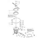 Kenmore 6651688583 heater, pump and lower sprayarm diagram