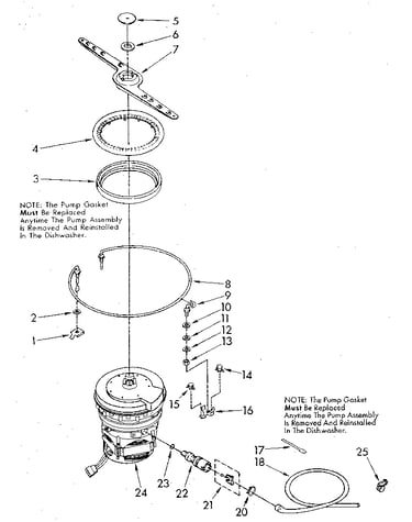Heater, pump and lower sprayarm