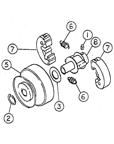 Centrifugal clutch 3/4" & 1" bore
