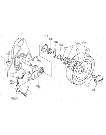 Rear wheel (8x2.0)