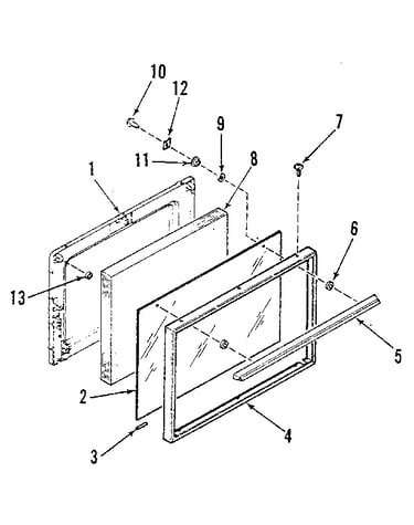 Oven door section