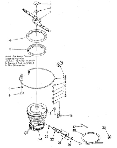 Heater, pump and lower sprayarm