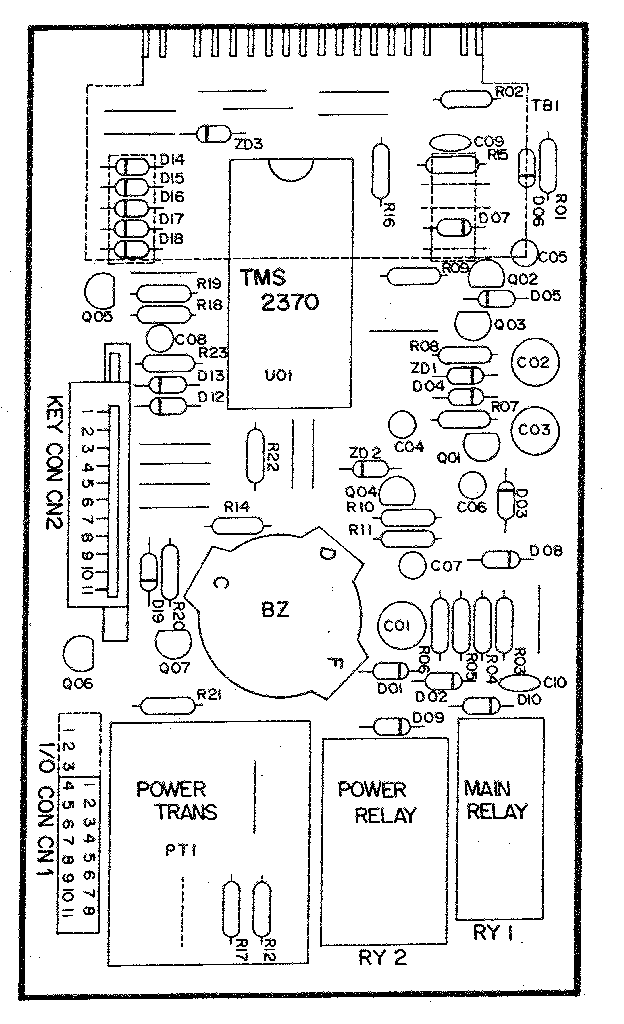 POWER AND CONTROL CIRCUIT BOARD (PART NO. 2Q10236B)