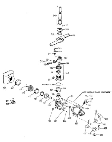 Motor and pump assembly