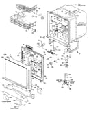 Tub and door assembly