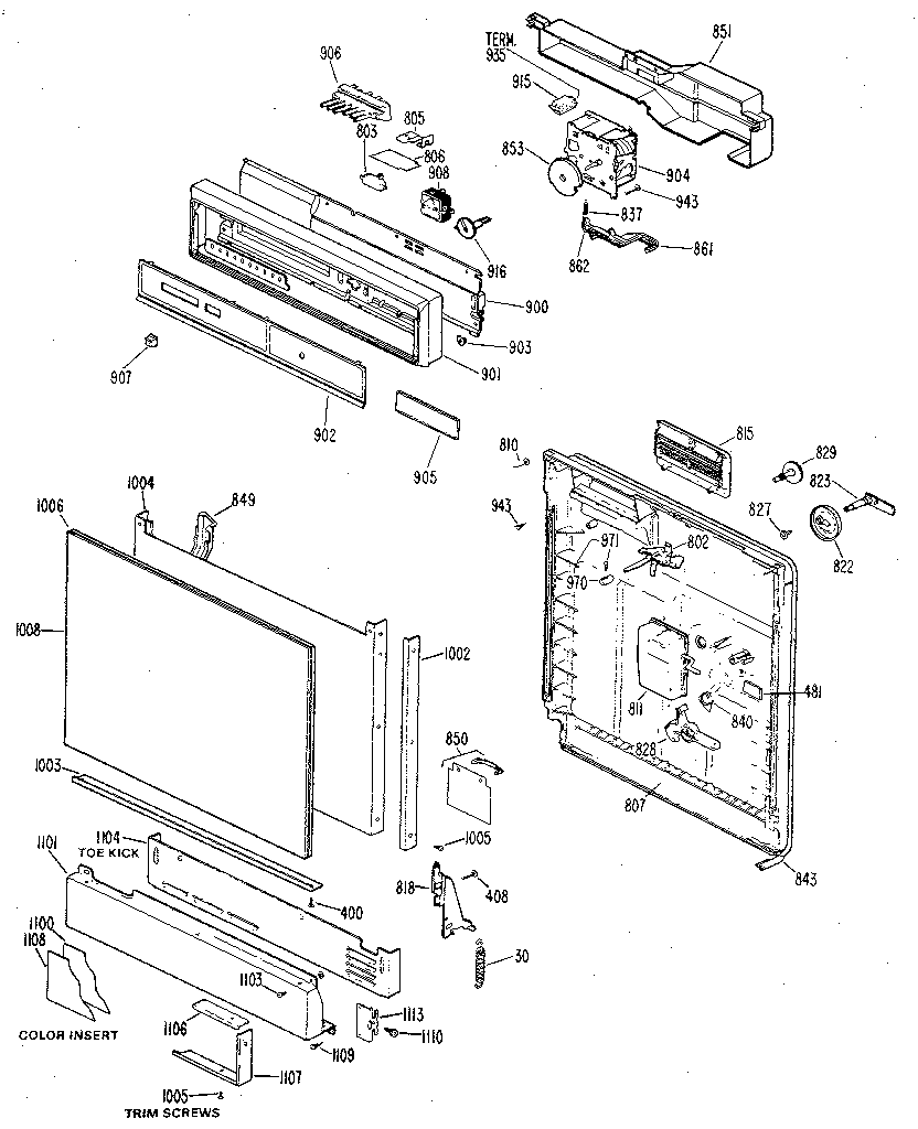 Control panel and front