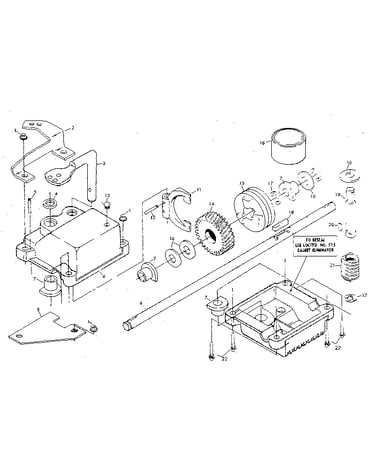 Gearcase assembly part number 88448
