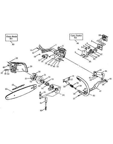 Handle/chain and guide bar