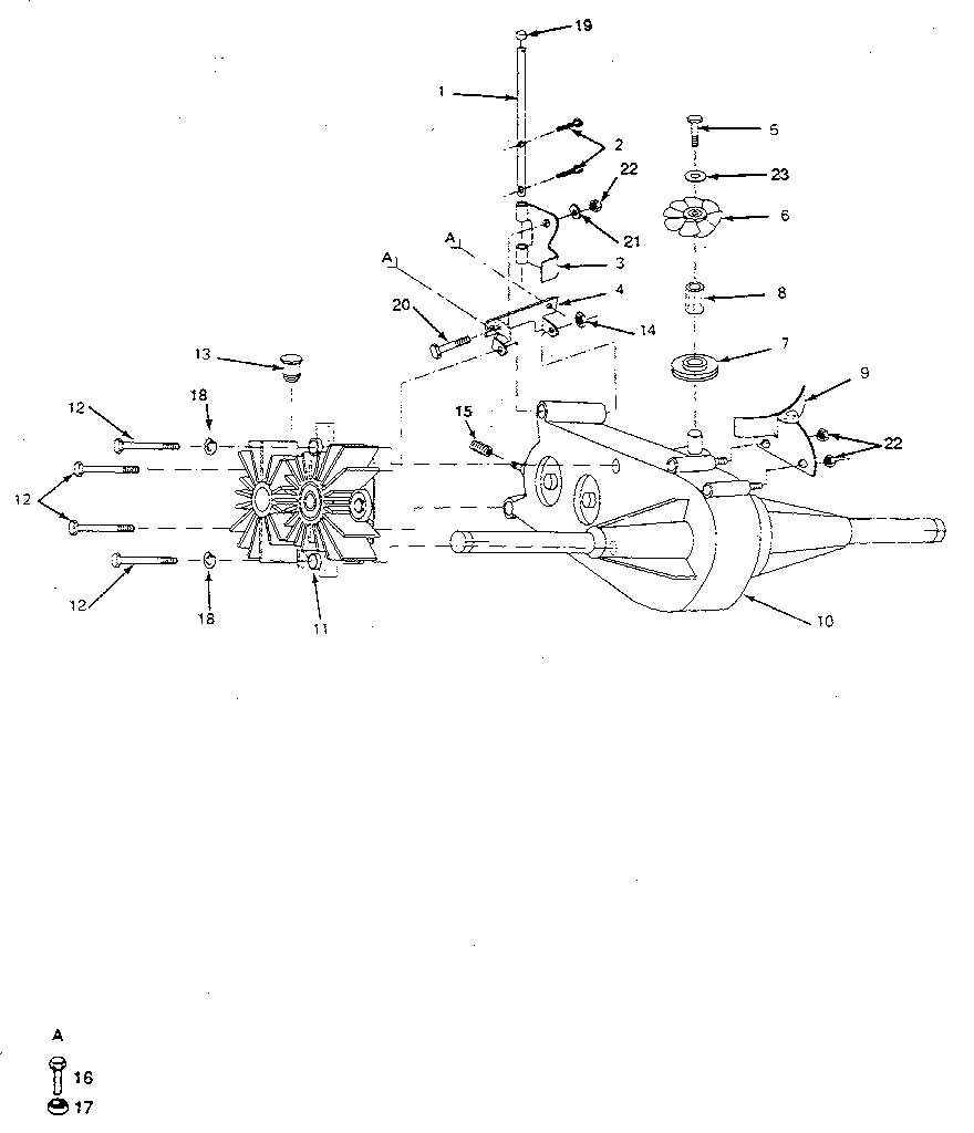 Transaxle and pump assembly
