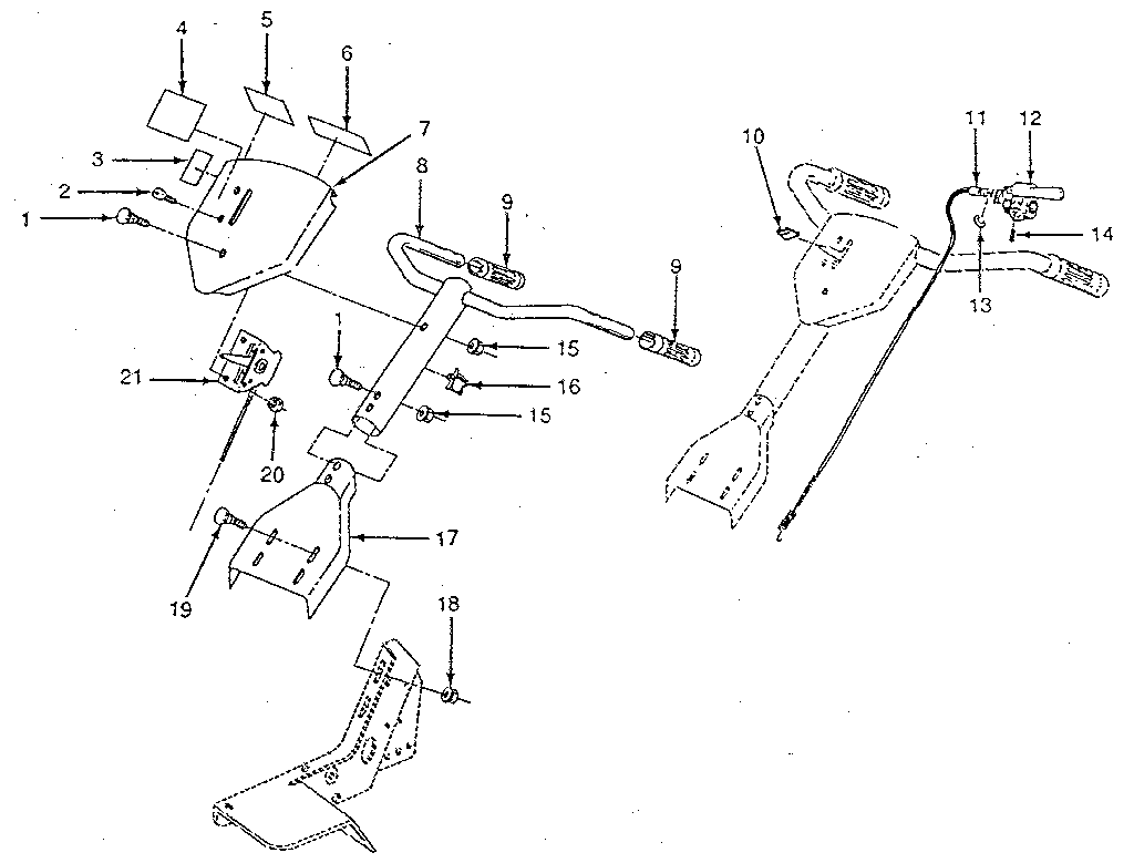 Detail "a" - handle assembly