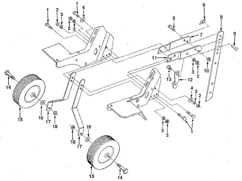 Detail "c" - wheel and depth stake assembly
