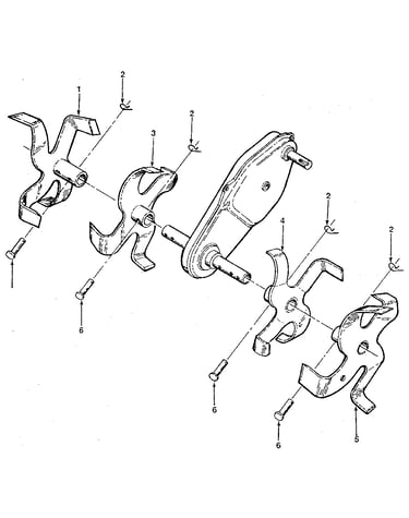 Detail "d" - tine assembly