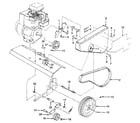 Craftsman 917298241 detail "b" - belt guard and pulley assembly diagram