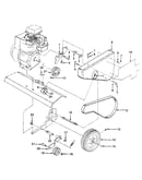 Detail "b" - belt guard and pulley assembly