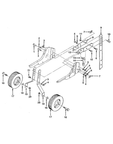 Detail "c" - wheel and depth stake assembly