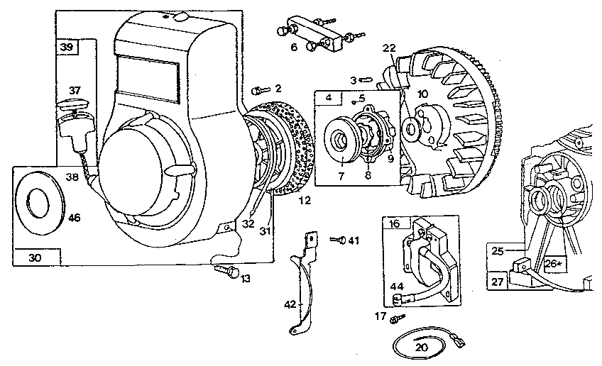Detail "a" - engine, right side