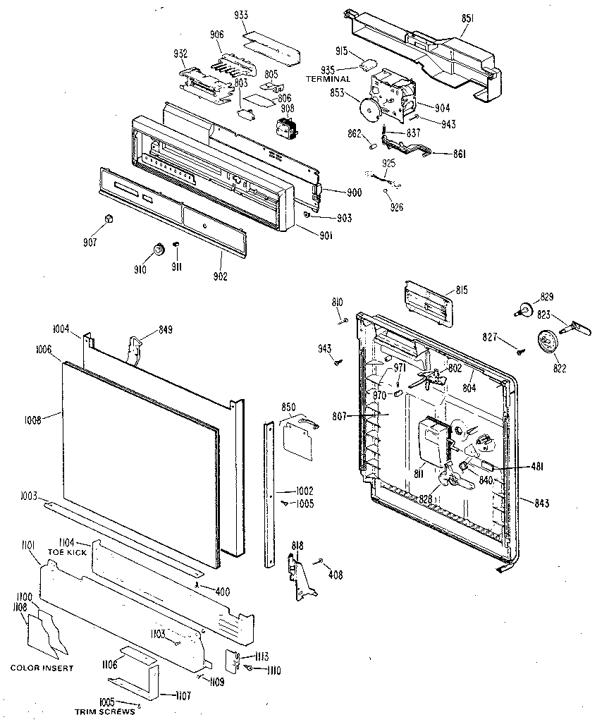 CONTROL PANEL AND FRONT