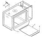 Kenmore 6654438910 microwave cabinet and hinge diagram