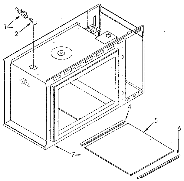 Microwave cabinet and hinge