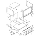 Kenmore 6654438910 lower electric oven cabinet and air flow diagram